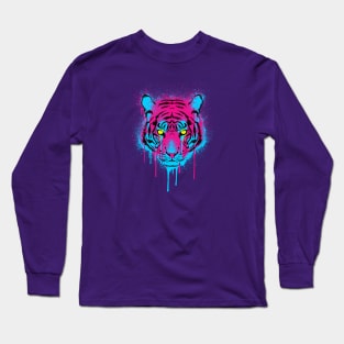 Spray Paint Graffiti Tiger Long Sleeve T-Shirt